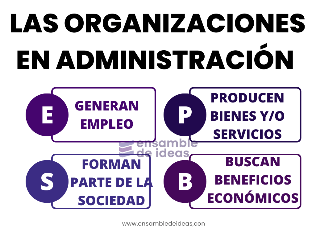 las organizaciones en administración