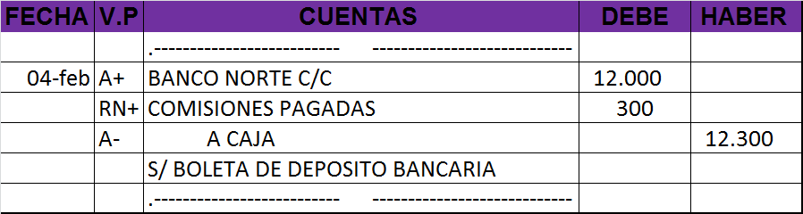 Libro Diario. Ejemplo de asiento contable con Variación patrimonial mixta con RN
asientos contables
