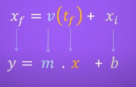 Ecuación horaria como función lineal.